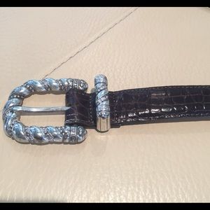 Ladies Brown Belt with Silver Buckle & Tip